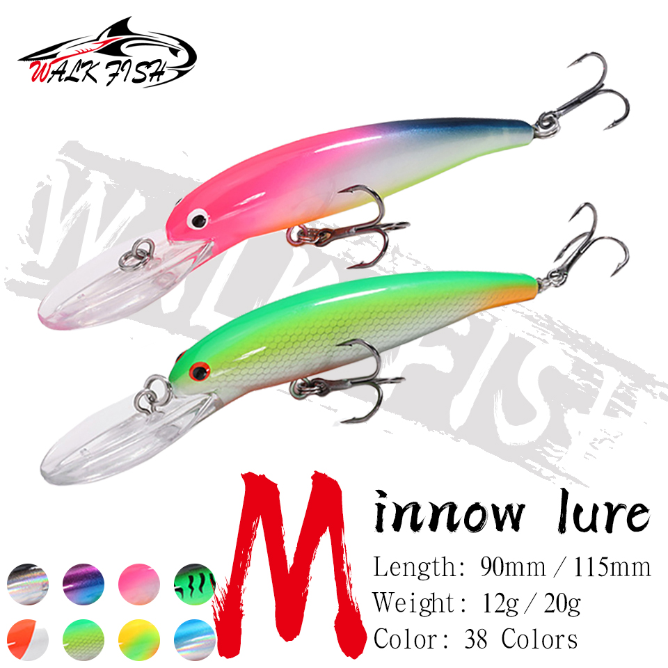 Fishing Hook Size - ウォークフィッシュ 12g 20g フローティング ビッグミノー ロングスロー
