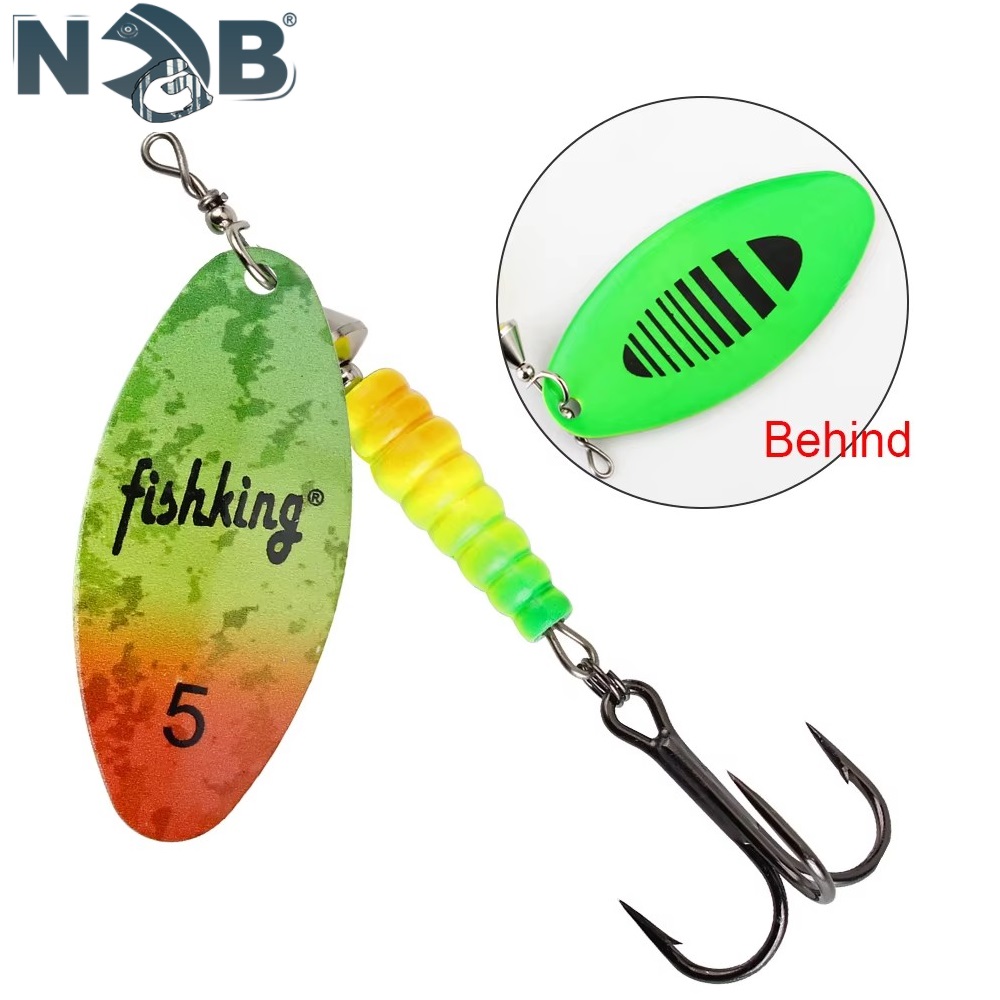 Fishing Hook Treble - NGBスピナーベイトフィッシングルアースプーン5.5g 7g 11g 15g 21gハード人工金属スピナーベイトトレブルフック付きバスパイク用