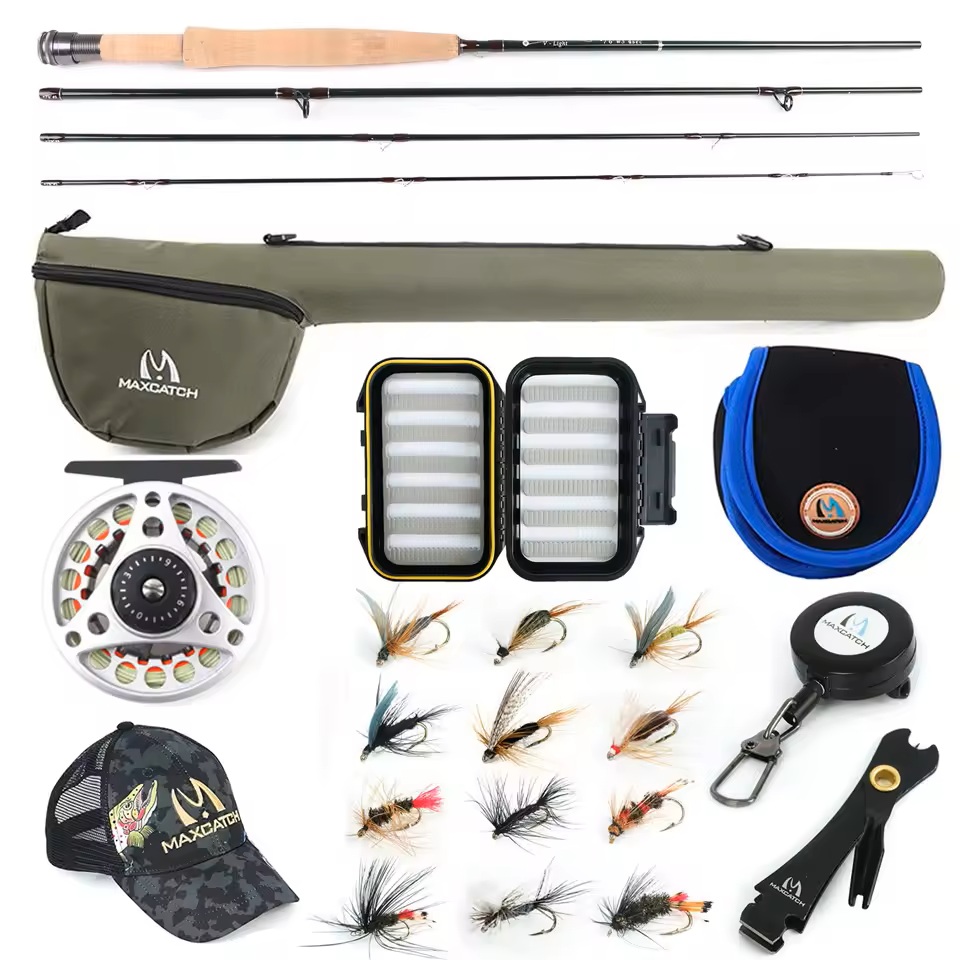 Fishing Hook Box - MAXIMUMCATCH Ultralite/V-light 6ft-7.6ft 2/3wt 小型ストリームクリークフライフィッシングロッド アルミ製リール