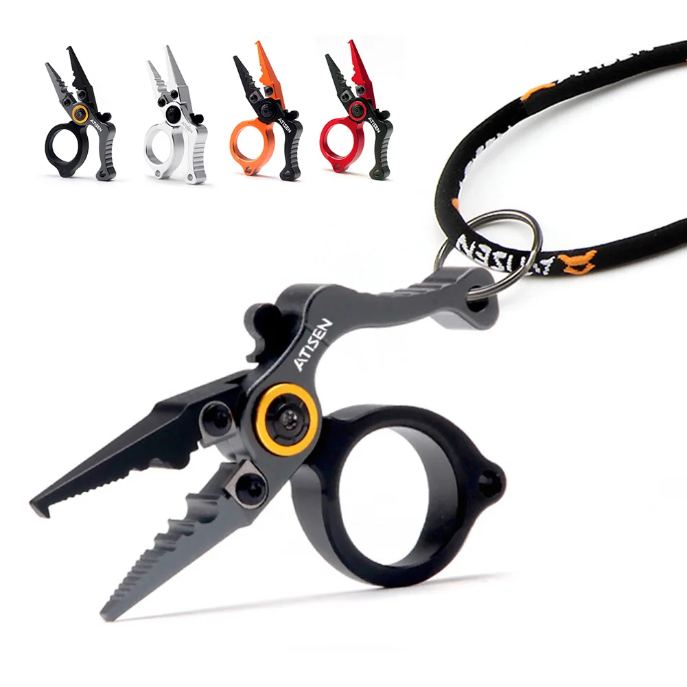 Fishing Hook Remover - 釣りプライヤー ミニサイズ アウトドア釣りツール アルミ合金ボディ タングステン鋼刃 フック取り外し
