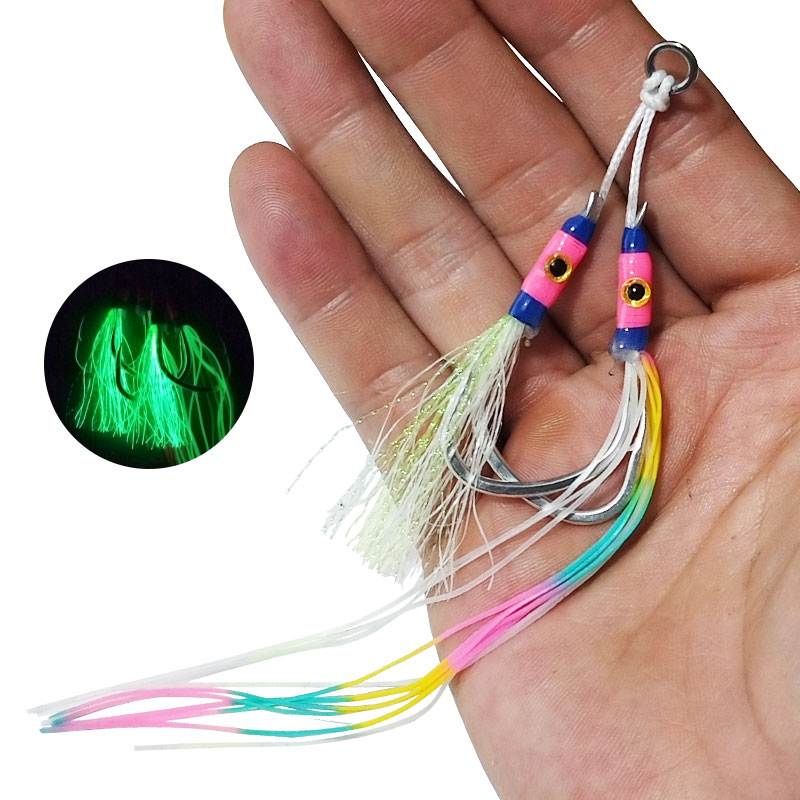 2ペア/袋 グロージグ ルアーフック 高炭素鋼製 釣りルアー - Fishing Hook Assortment のレビューと価格