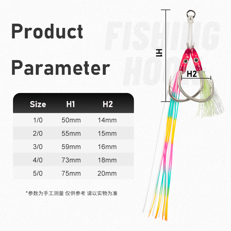 2ペア/袋 グロージグ ルアーフック 高炭素鋼製 釣りルアー - Fishing Hook Assortment のレビューと価格