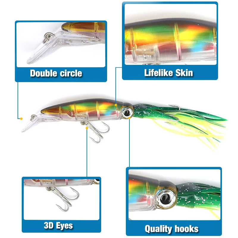 Flysand-大型シミュレーションイカハードフィッシングル - Fishing Hook Size のレビューと価格