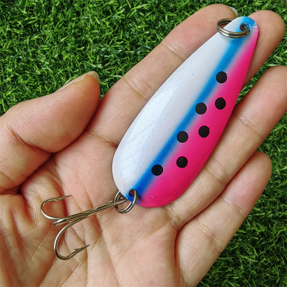 スプーンタイプのリジッドメタルルアー,スイムベイト,スピナー - Fishing Hook Treble のレビューと価格