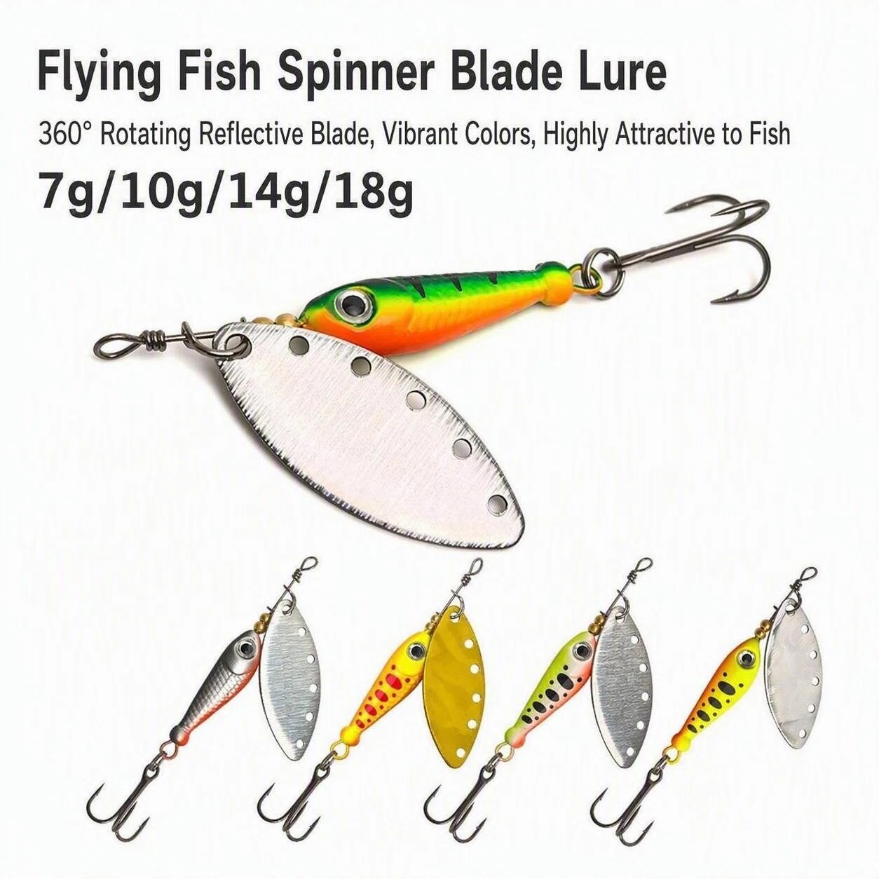 1個入りスピナースプーンメタルフィッシングルアー クランクベ - Fishing Hook Treble のレビューと価格