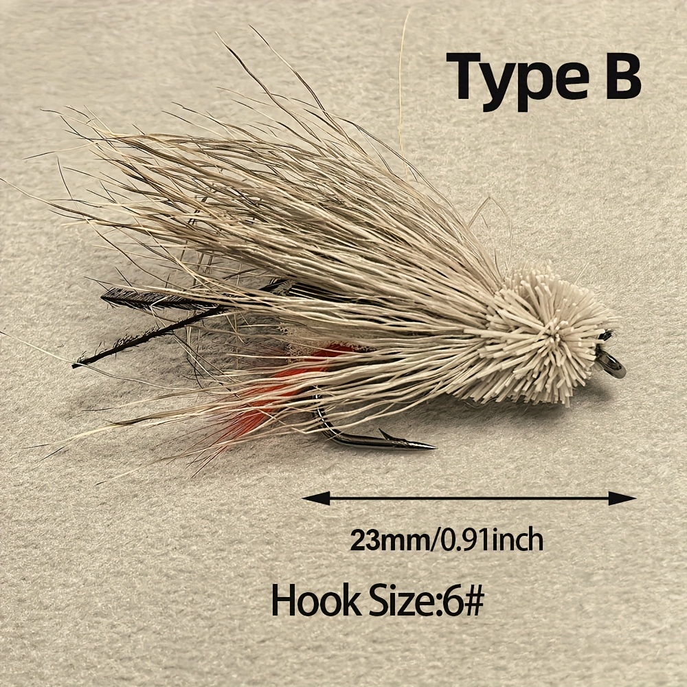 5/6個入りポッパーホッパーフライフィッシングルアーフローテ - Fishing Hook Size のレビューと価格