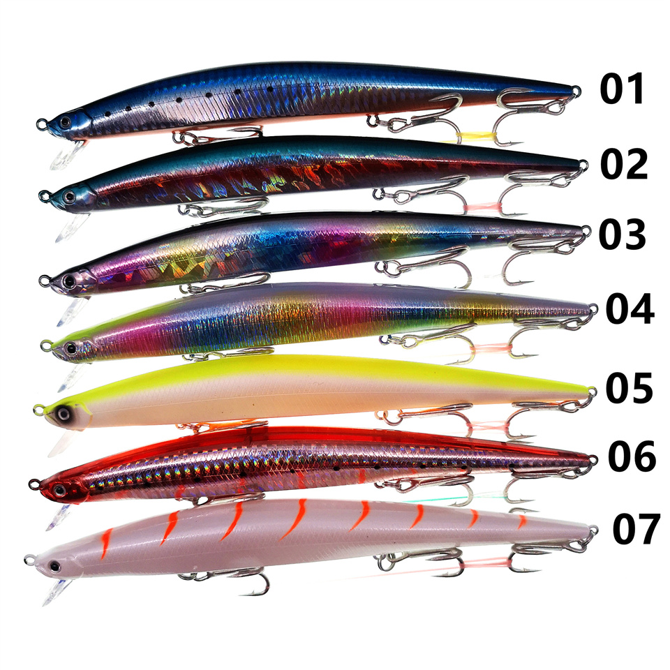 MUKUN 175mm 30g ロングキャストミノー ハード - Fishing Hook Treble のレビューと価格