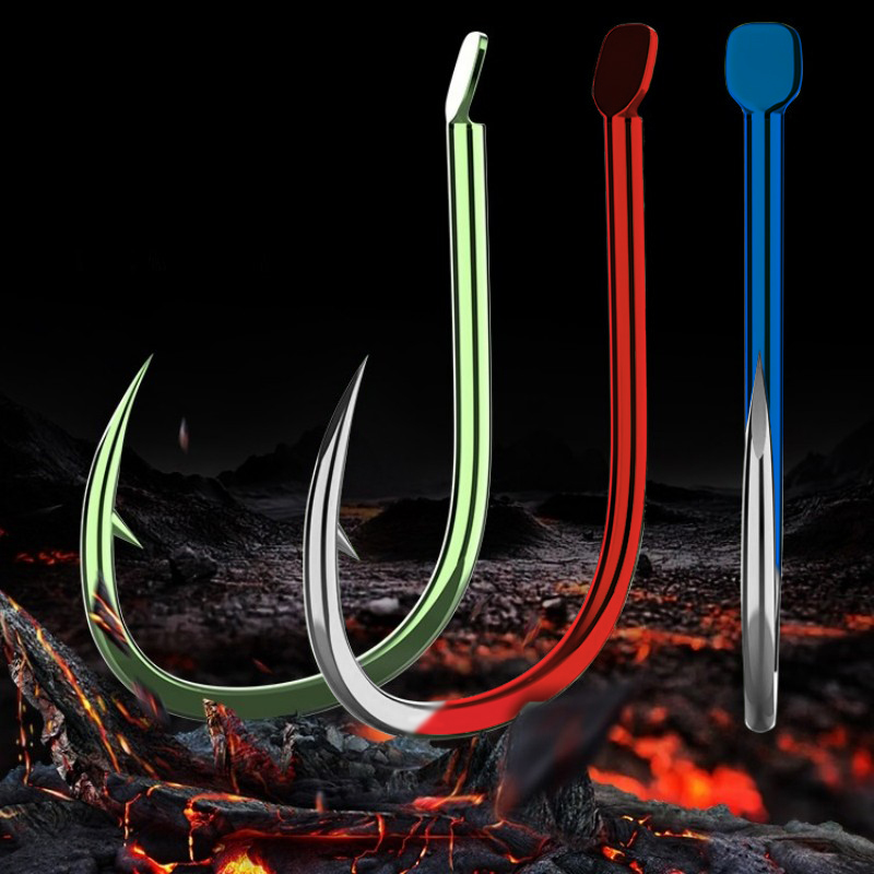 50 個フラット釣りフック海有刺鉄線釣りルアーシャンクくちば - Fishing Hook Assortment のレビューと価格